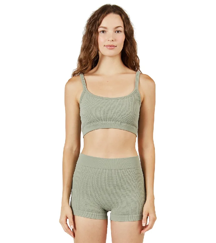 Cream Yoga Kelly Bra and Lynn Short Set Faded Olive