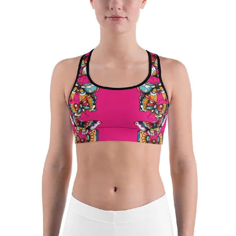 Day of the Dead - Butterflies Sports Bra