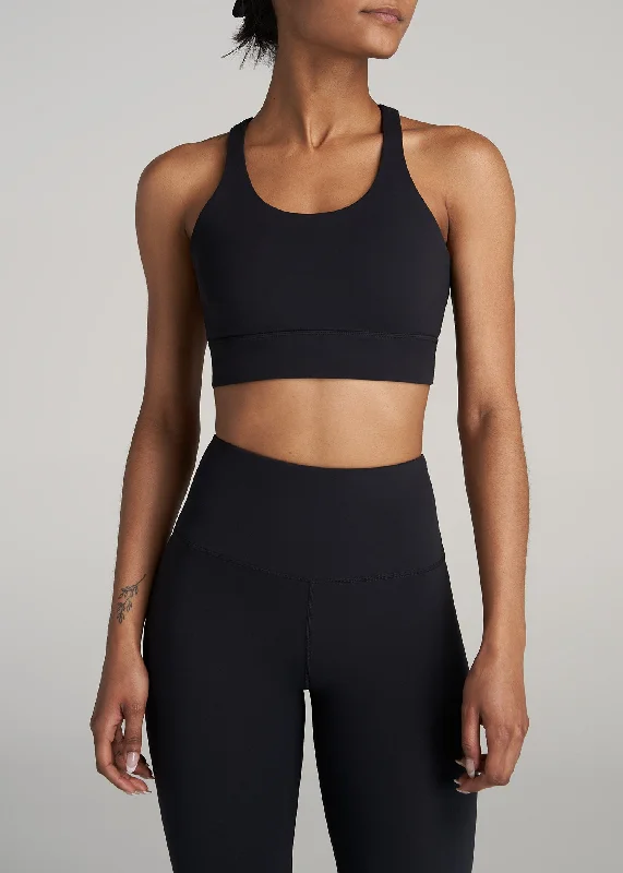 Women's Balance Crisscross Tall Sports Bra in Black