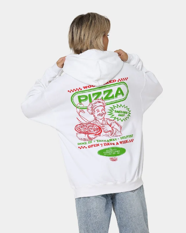 Goat Crew Pizza Shop Hoodie White