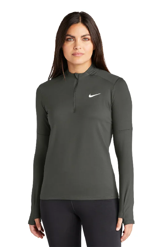 Nike Womens Element Dri-Fit Moisture Wicking 1/4 Zip Sweatshirt - Anthracite Grey