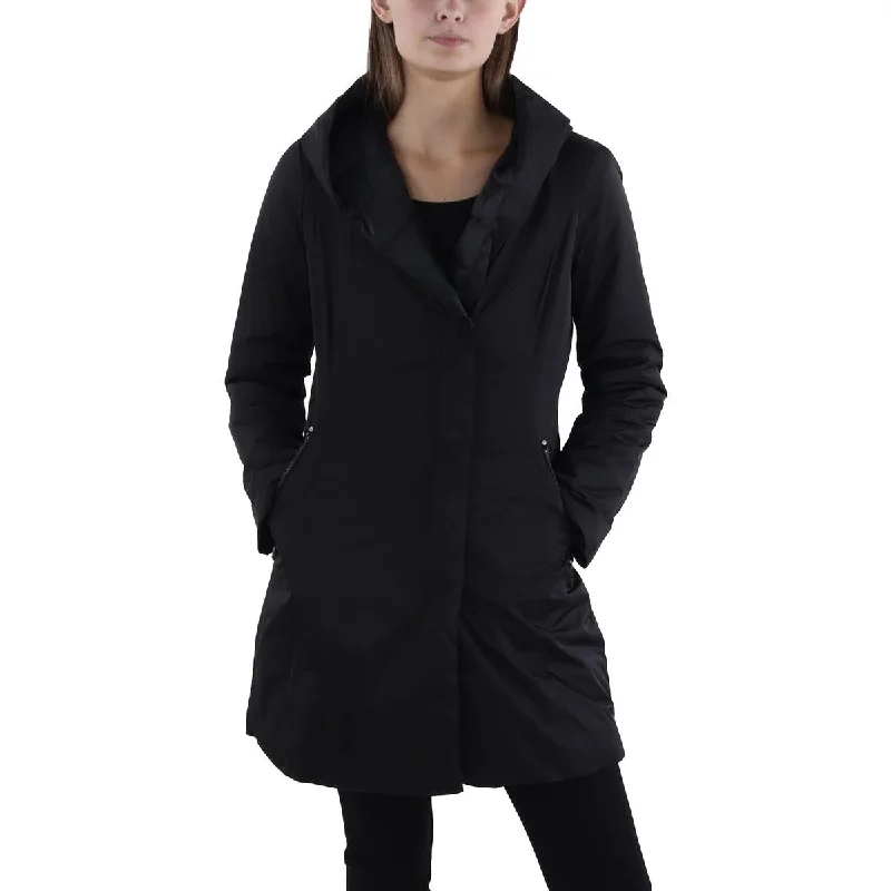 Tahari Womens Insulated Asymmetric Raincoat