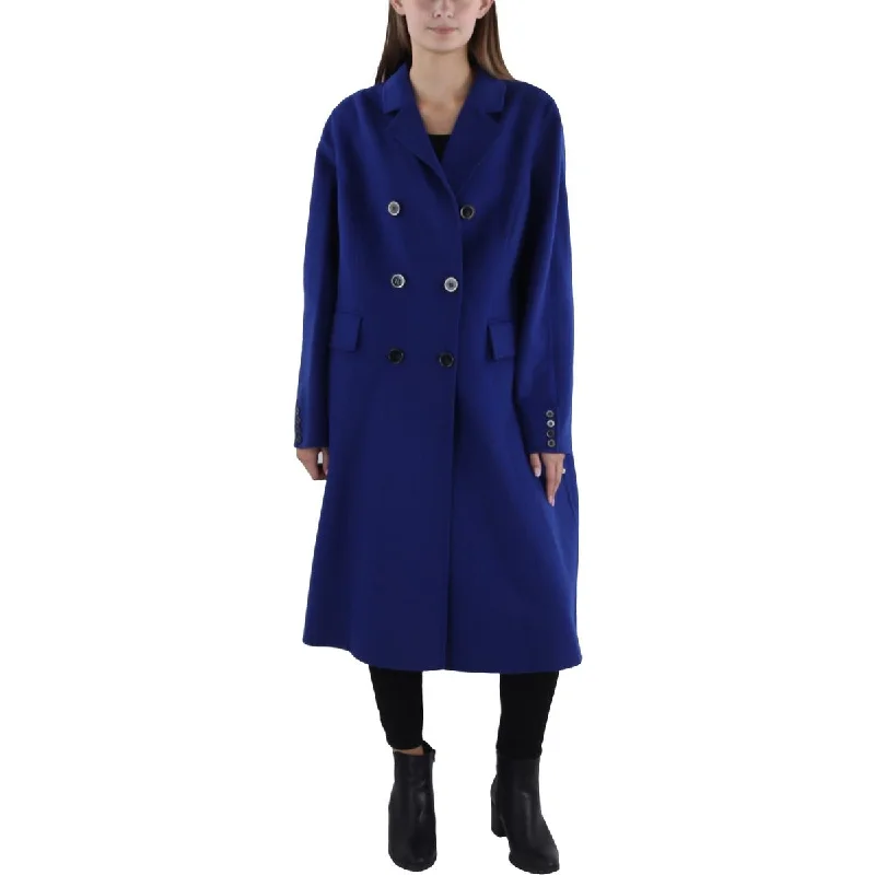 Tahari Womens Wool Blend Double Breasted Wool Coat